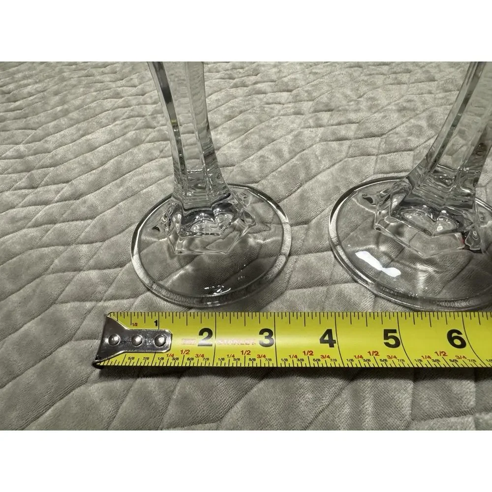 Pair Of Vintage Crystal Candlesticks 6.5in
